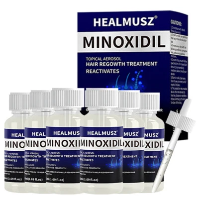 HEALMUSZ 6PCS Minoxidil 5% Extra Strength Hair Regrowth Treatment for Men, 6 Month Supply