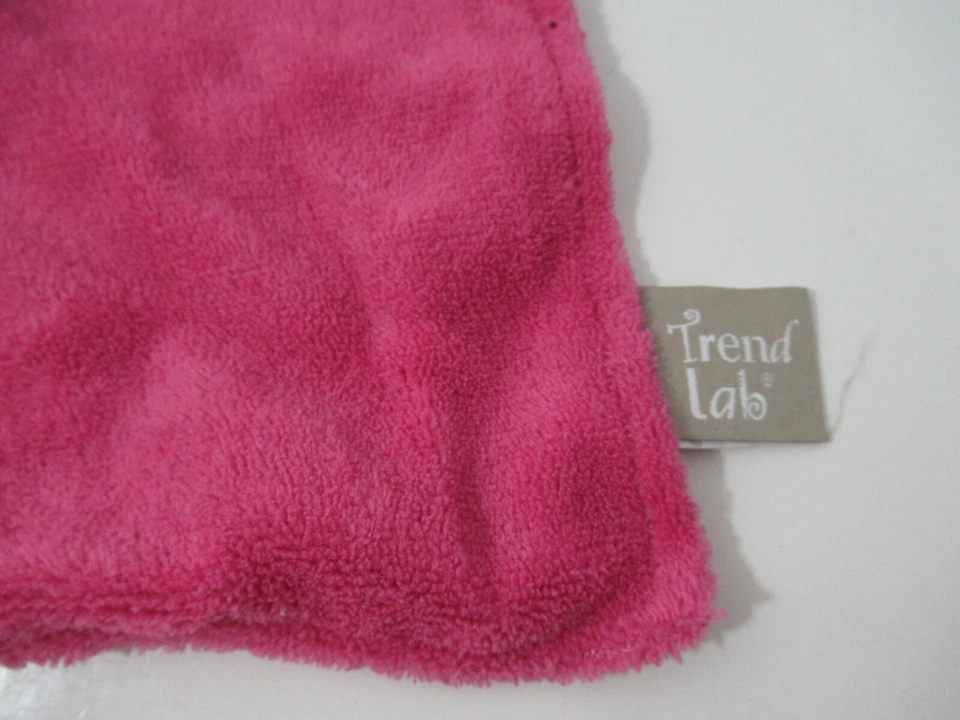 Trend Lab Security Snuggle Blanket Serena pink black gray puppy dot dots flowers - Image 2 of 4