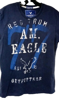 American Eagle Outfitters Est. 1977 Blue Vintage Fit Mens Crew