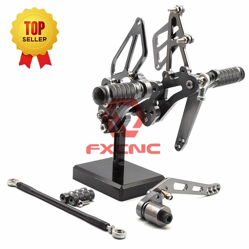 CNC Motorcycle Rearsets Footrests Footpegs Pegs For GSXR600 2006 2007 2008-2010 - Picture 11 of 11