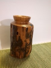 Burl Wood Vase Hand turned Rustic