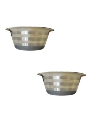 Pack of 2 OurPets stainless steel bowl 1cup. For Puppies and Cats.