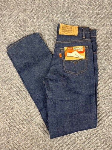 Vintage Levis 719-0217 Student Jeans 26x29 Dark Wash Straight Leg NOS - 第 1/16 張圖片