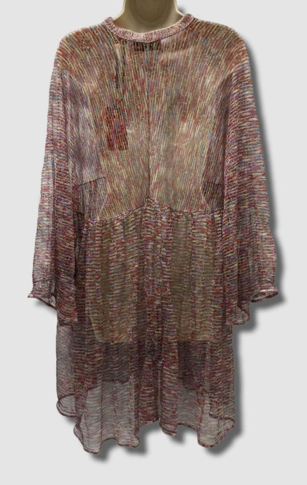 $835 Missoni Mare Women's Purple Knit Swim Cover Up Dress Size IT40 US4 image 2
