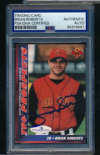 2002 Choice Top Prospects Brian Roberts #26 signed auto PSA/DNA very tough