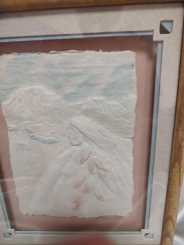 Figi Graphics Southwestern paper cast art signed Priscilla Wess rare - Picture 3 of 5