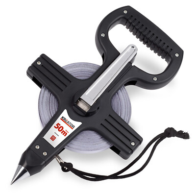 Maßband 50 METER Bandmaß Stahl Rollenmaß + Messspitze + weicher ...