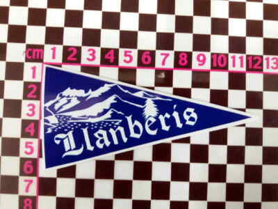Retro Llanberis Wales Urlaub Wimpel - Oldtimer Glas Reise Aufkleber