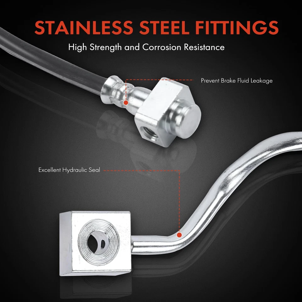 Manguera hidráulica de freno para Ford F-450 Super Duty 2010-2016 pasajero delantero derecho Foto 4 de 4