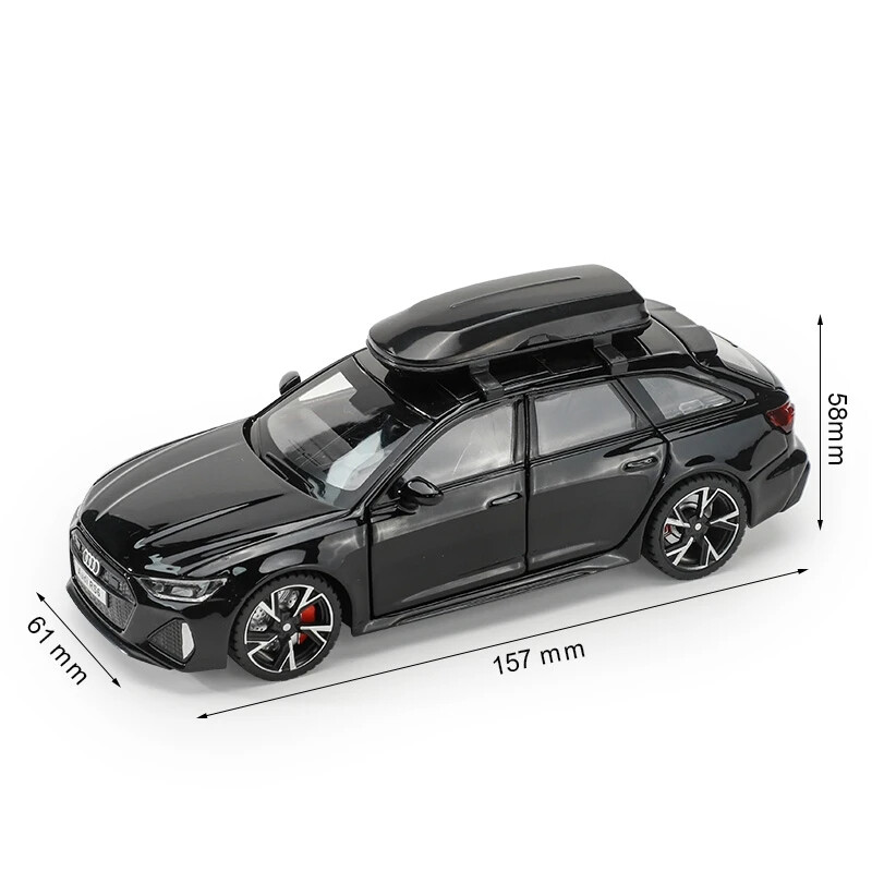 Audi RS6 Avant 1:32 Pressofusa Con Luci E Suoni - Modello Da Collezione Nero
