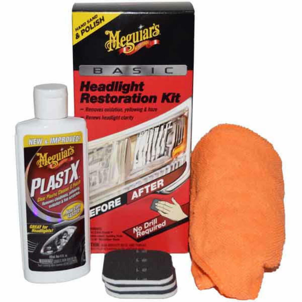 Meguiars Headlight Lens Correct Kit 5 Piece Remove Light Oxidation