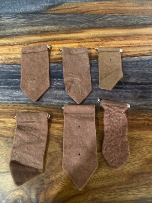 Vintage FELT Brownie Girl Scout Brown Insignia Tab - See description
