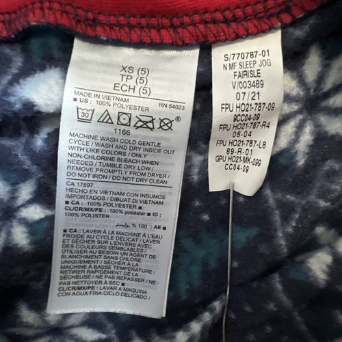 Old Navy Microfleece Pajama Jogger Pants Winter Yeti Snowflake Boys Size XS 5 - Picture 7 of 7