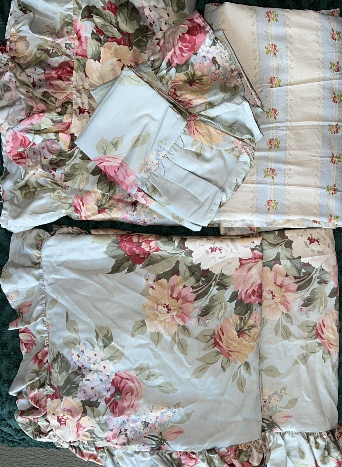 Ralph Lauren Vintage Bedding Stone Harbor Blue/ Wentworth 9 Pc. Set eBay