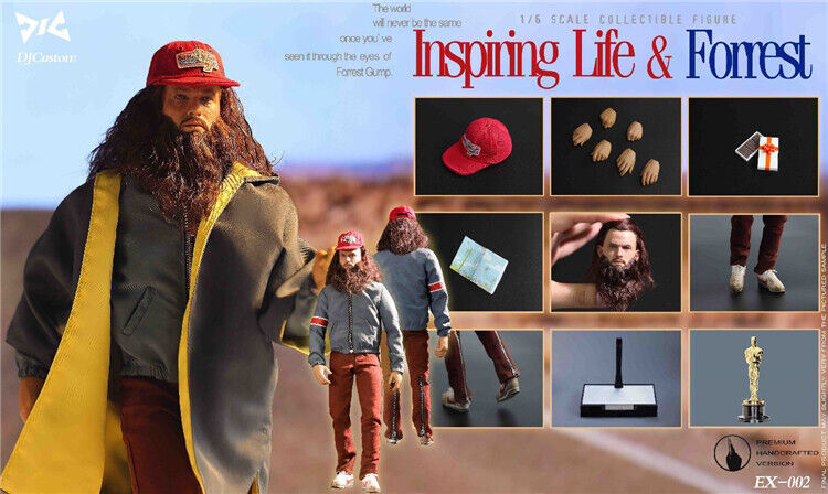 DJ-CUSTOM EX-002 1/6 Running Forrest Gump 12" Collectible Male Action Figure Toy