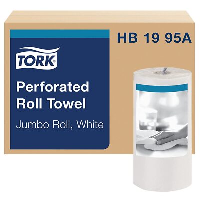 210 Sheet Pack of 12 Jumbo White Paper Towels Ultra Absorbent Multi Purpose