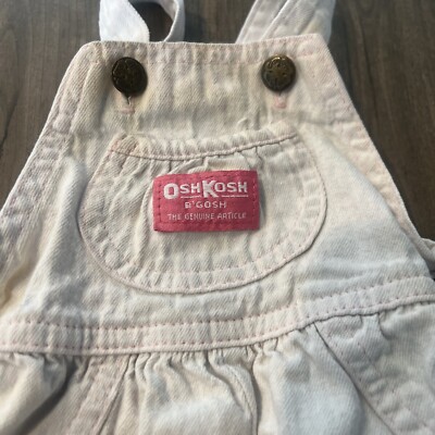 Vintage Osh Kosh B'Gosh Vestbak Shortalls Overalls Bubble Romper 6