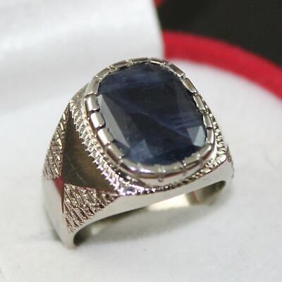 Buy SIDHARTH GEMS 14.25 Ratti (AA++) Certified Blue Sapphire Ring (Nilam/Neelam  Stone Silver Plated Ring)(Size 20 to 23) for Men and Woman at Amazon.in