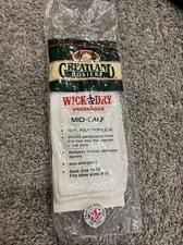 Vintage  Greatland Hosiery wick dry undersock mid calf USA made Shoe Size 9-12