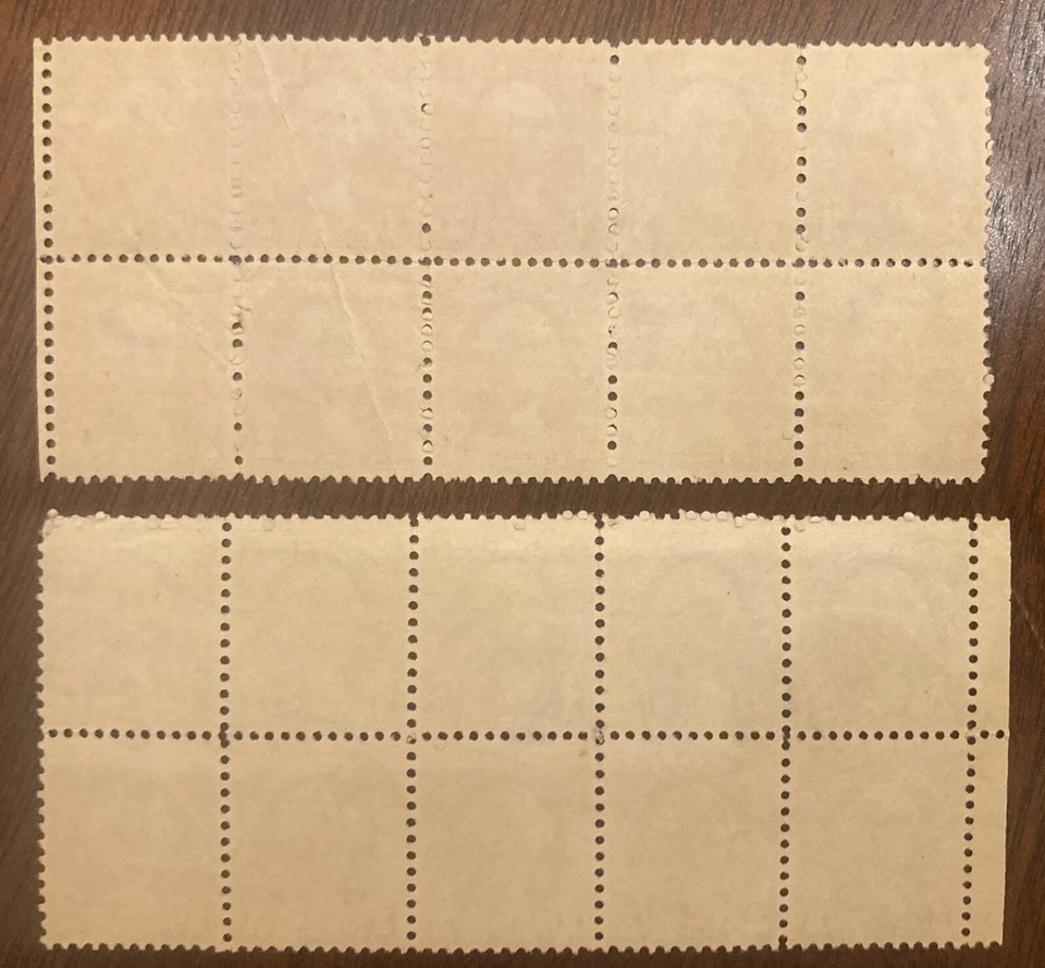 U.S. Scott # 720, 2 Strips of 10. Dark & Light Violet. Issued 1932. #08-02185 - Image 2 of 2