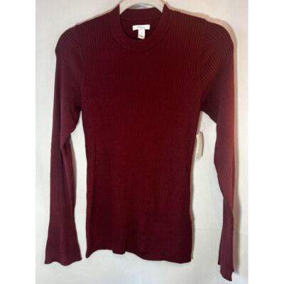 Women's Fine Gauge Sweater with Cut-Out Back- Daily Ritual, Brick