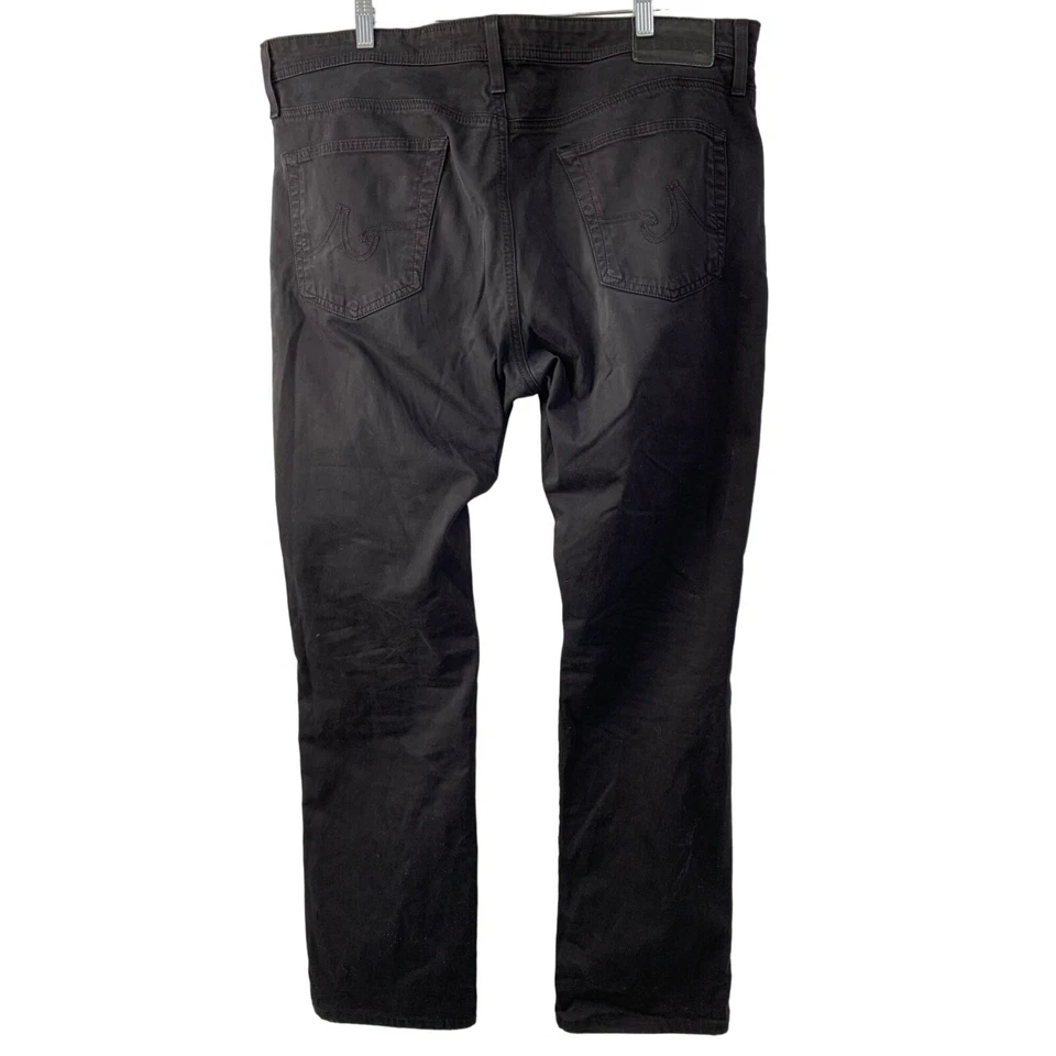 Pantalones para hombre AG Chino The Everett talla 38 negros usados en excelente estado pierna recta ajustados 6634 Foto 3 de 4