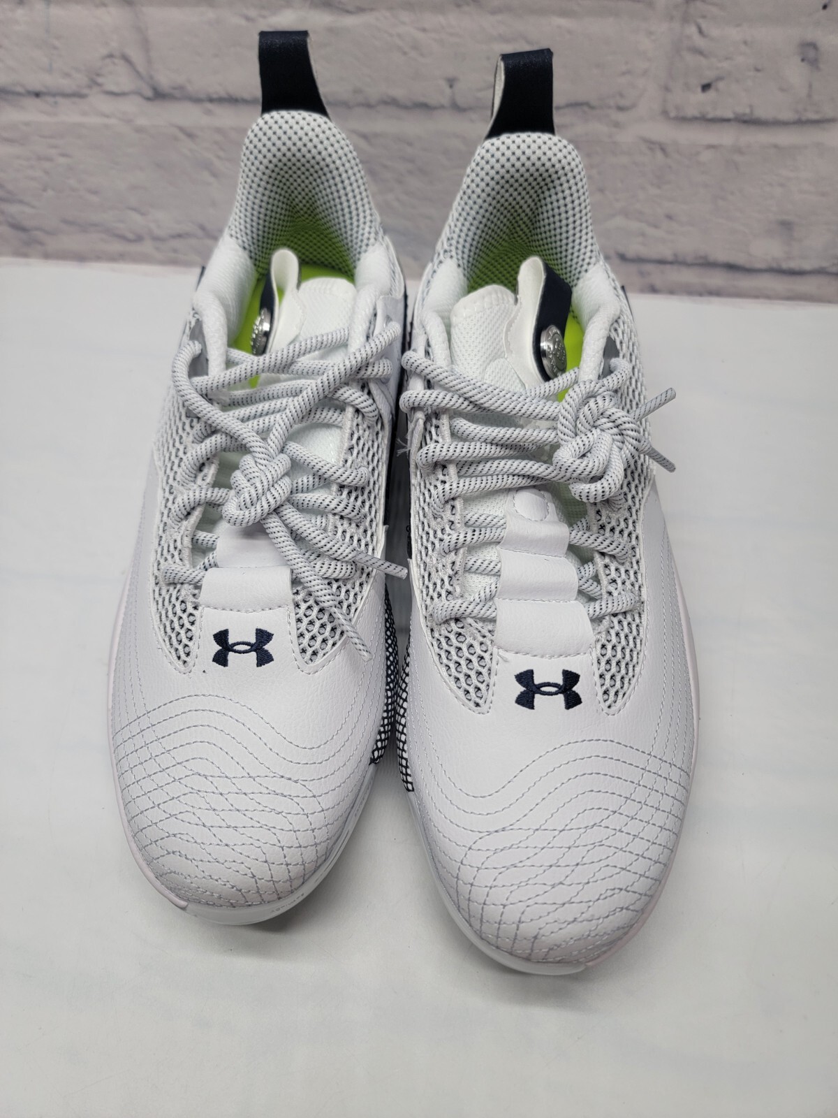 UA Harper 7 Elite TPU Baseball Cleats White Navy Blue 3025585-401 Men’s Size 9.5 thumbnail 3