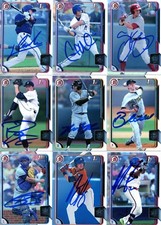 BRANDON WADDELL SIGNED 2015 BOWMAN DRAFT PROSPECT ROOKIE CARD AUTO 