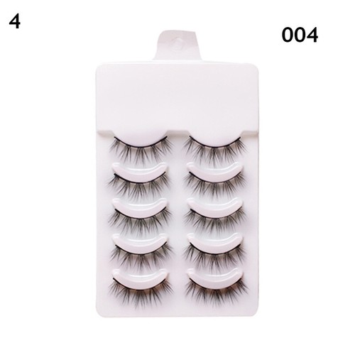 5 Pairs False Eyelashes Mink Natural Extension Black 3D Soft Lashes Makeup* AU ↖ - Picture 16 of 26