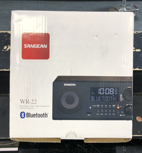 Sangean WR-22 AM/FM,RDS/Bluetooth/USB Table,Top Digital Tuning Receiver Clean!