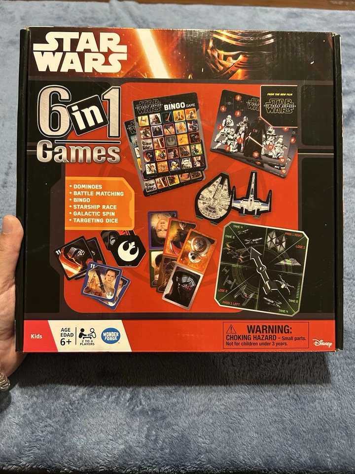 Star Wars 6-in-1 Board Games 2015 (Disney) Dominoes, Battle Matching, Bingo A15 - Image 2 of 4