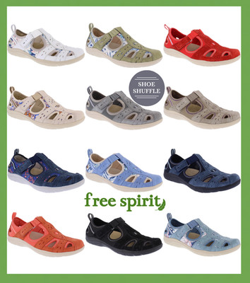 Free Spirit Cleveland Touch Verschluss Sommer Damenschuhe bequeme Sohlen 