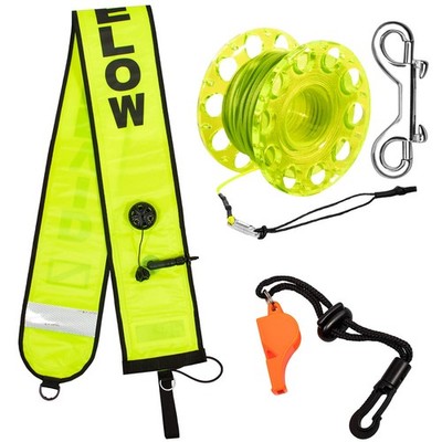 5ft Scuba Diving Surface Marker Buoy (SMB), Safety Sausage with Plastic 98ft ...