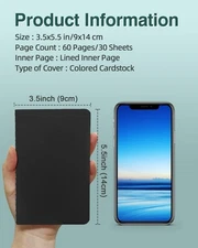 Mini Pocket Notebooks Bulk 12 Packs Blank Small Journal Unlined Notepad Memo Scr