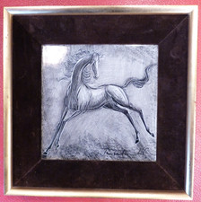 Taburet Carreau Céramique Cheval Jean Claude Taburet 1926 2013