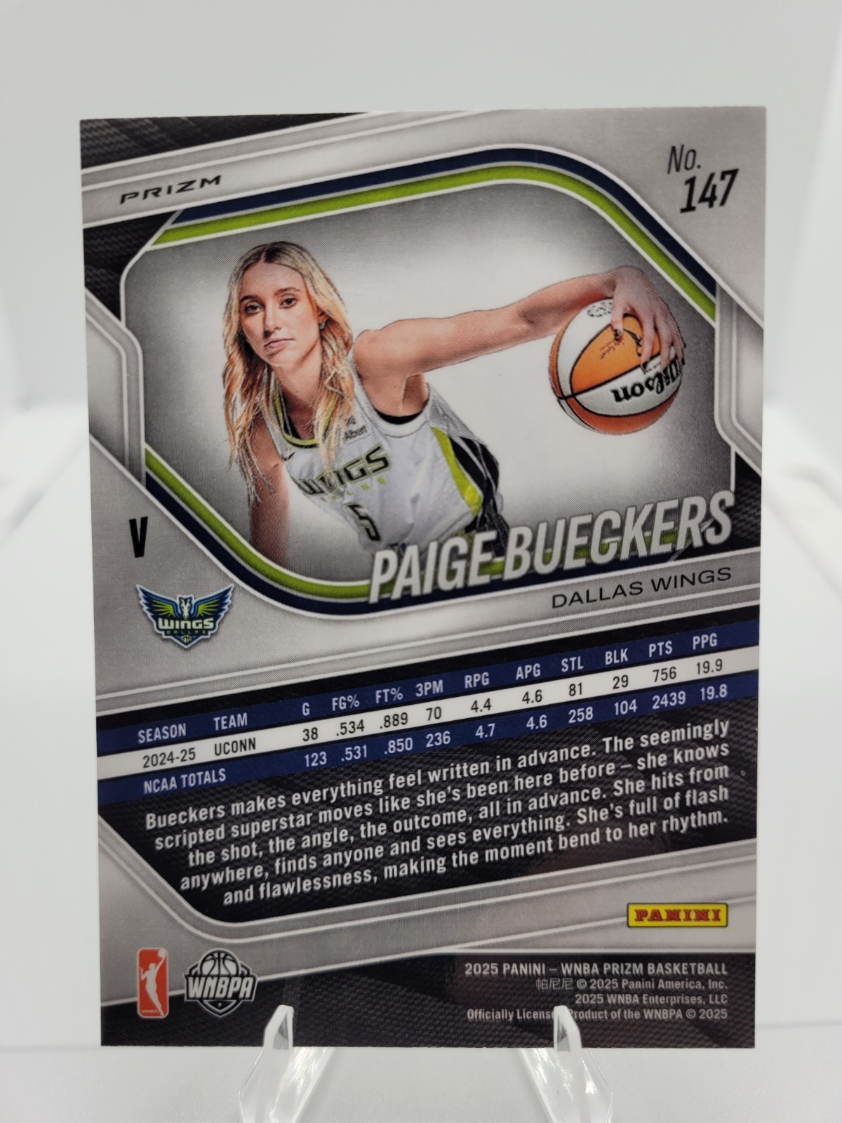 2025 Panini Prizm Paige Bueckers #147 Silver Prizm Rookie  view 2