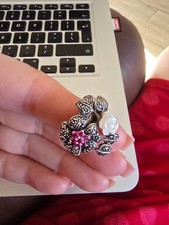 Silver marcasite 925 leaf design ring, sz S  Wgt 9gm