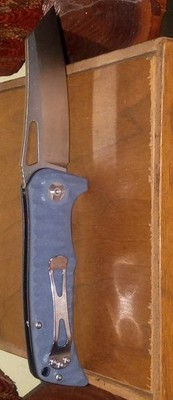 Quality 440 Flipper Pocket Knife Micarta  Handle