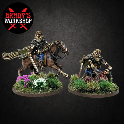 KING BEOWULF 2 28mm bemalt historische DARK AGE SAGA MIDGARD Miniaturen