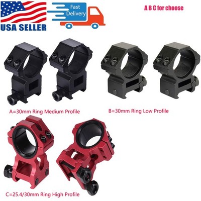 High Profile 1''/30mm Ring Scope Mount/30mm Ring Low/Middle Profile Mount Base US