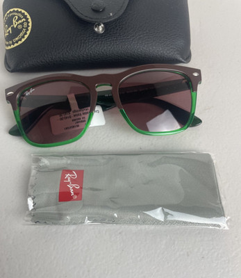 Ray-Ban STEVE RB4487F 54mm Sunglasses Brown/Transparent Green 663469  New w/Case