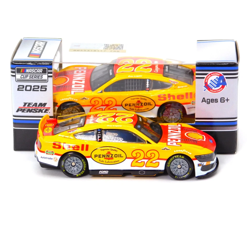 Joey Logano 2025 Shell-Pennzoil Throwback 1:64 Nascar Diecast Foto 4 de 4