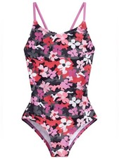 Kanu Surf GirlS Hurricane Beach Sport UPF 50 1-Piece Swimsuit Garden Camo 8 NWT