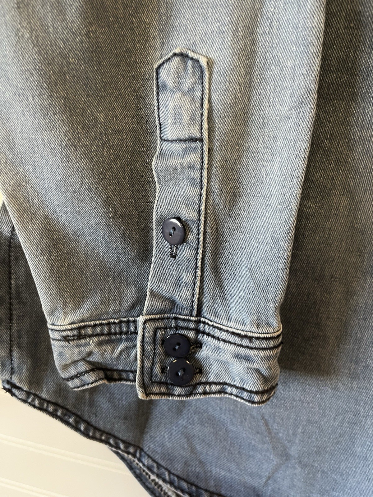 Y2K Composition Plus 2X Denim Pullover Shirt Shac… - image 4