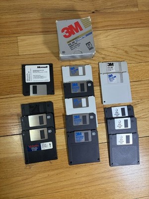 Microsoft 95 Windows Boot Disk + Lot Of 13 3.5 Floppy Discs 3M, Verbatim, AT&T
