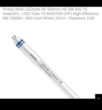 Box of 10 Light bulb PHILIPS LEDtube HF 600mm HO 8W840 T8 1050lm sw 4000K 600mm
