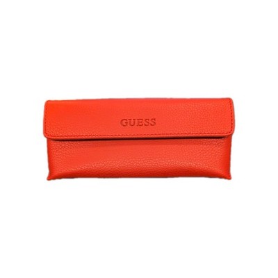 New Guess  Faux Leather Red Carrying Case For Eyeglasses/Glasses Frame/Eyewear
