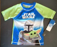 NEW NWT Toddler Boys Girls Star Wars Sun Shirt Swim UPF 50 Rash Guard Size 2T