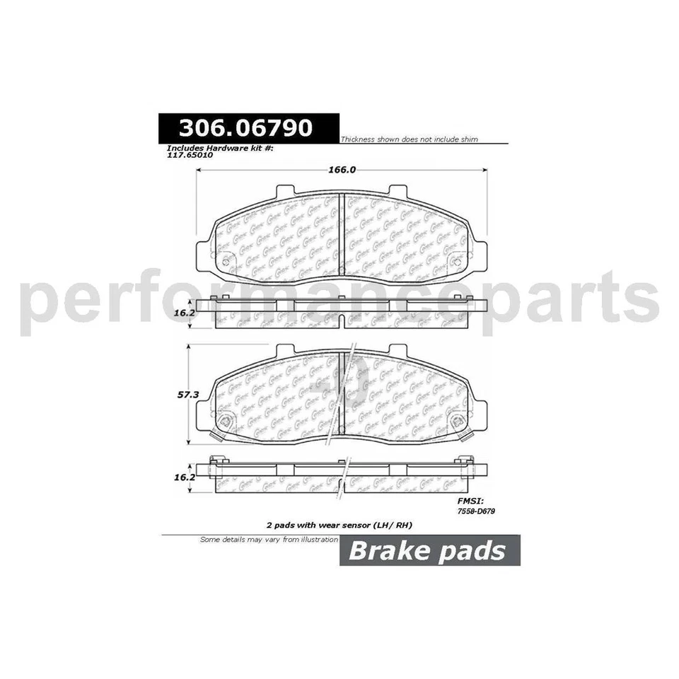 Juego de pastillas de freno de disco delanteras rotor de freno de disco para Ford F-150 1997-2003 Foto 4 de 4