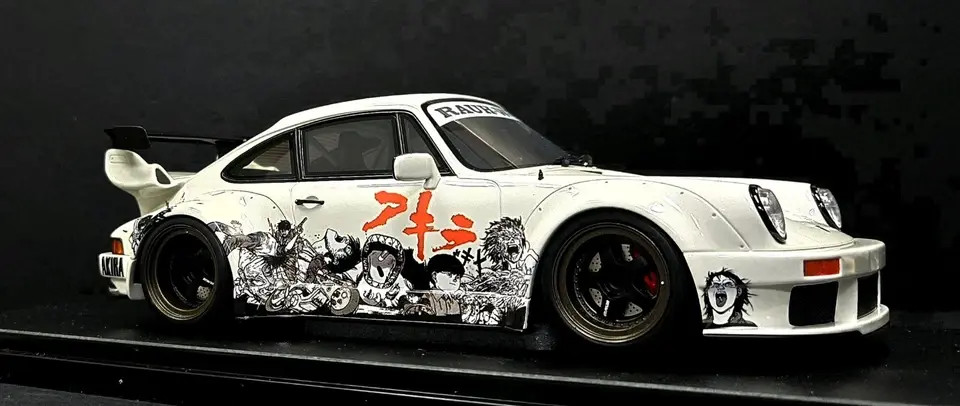 2024 Porsche 911 RWB Akira Glacier White in 1:18 scale by GT